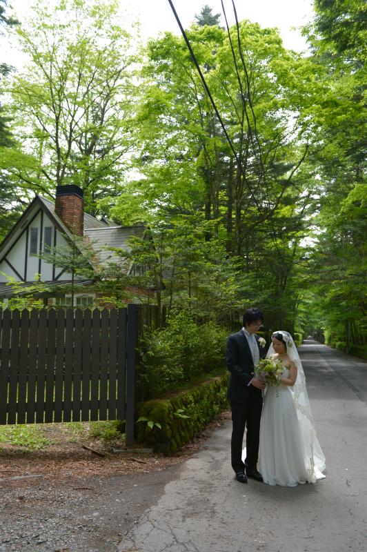 新郎新婦様からのメール 花を身にまとう 軽井沢高原教会様へ : 一会