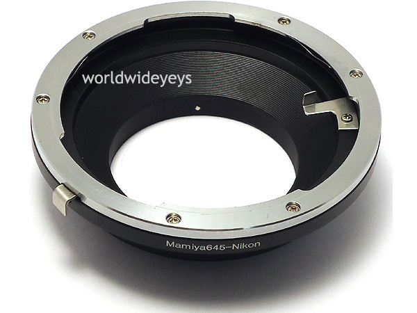 Mamiyaマミヤ645レンズが使える。ニコンFマウントアダプター
