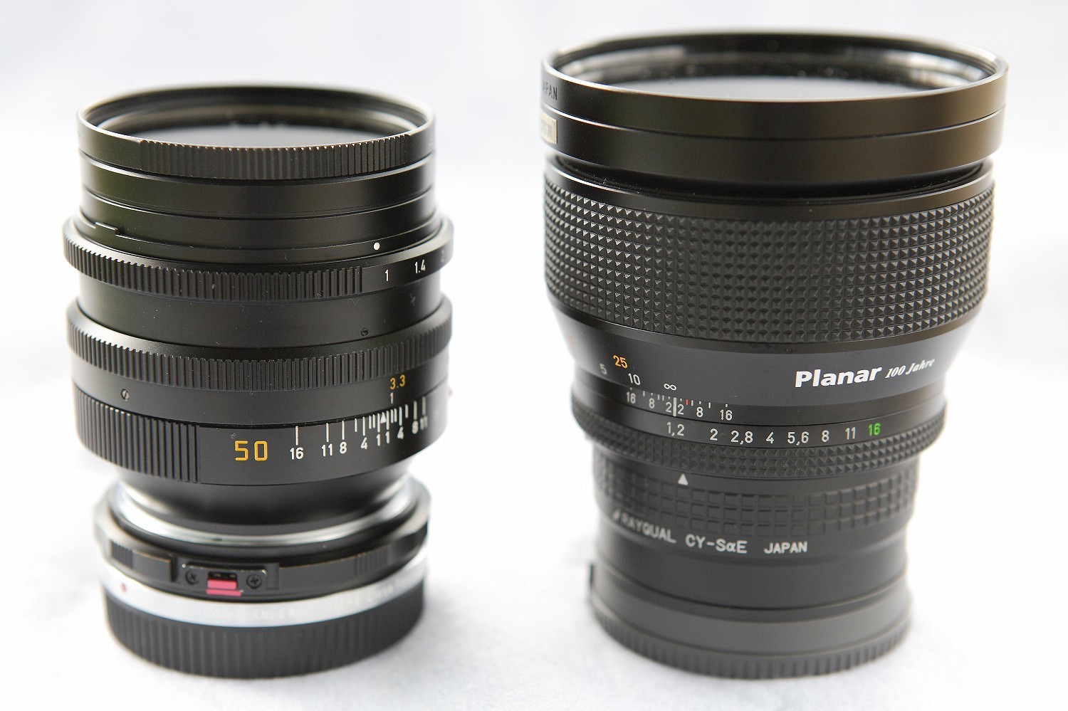 CONTAX Planar T*55mm F1.2 MM とLEICA Noctilux50mm/f1.0 2ndの比較