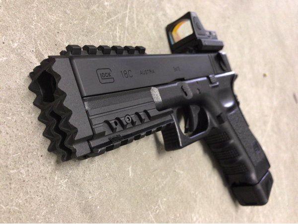 東京マルイ グロック18Cにドットサイト取り付け : Black Fantom