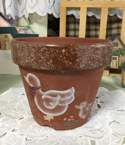 古い鉢に描いてみた!! : ひとり言