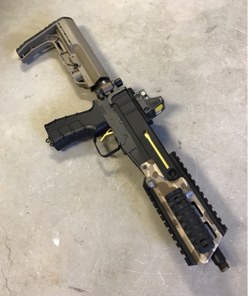 東京マルイ スコーピオンmodMカスタム M4ストックアダプター 取り付け