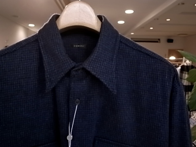 COMOLI W/CA ハウンドトゥース CPO : TRUNK