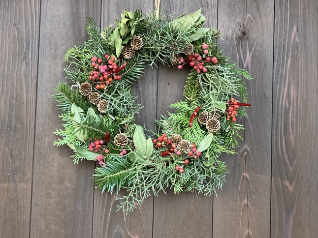 森の材料でクリスマスリース : YUKKESCRAP