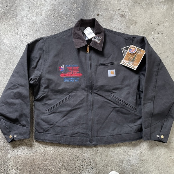 新品 00s USA製 carhartt J01 BLK デトロイト ジャケット 黒 48R