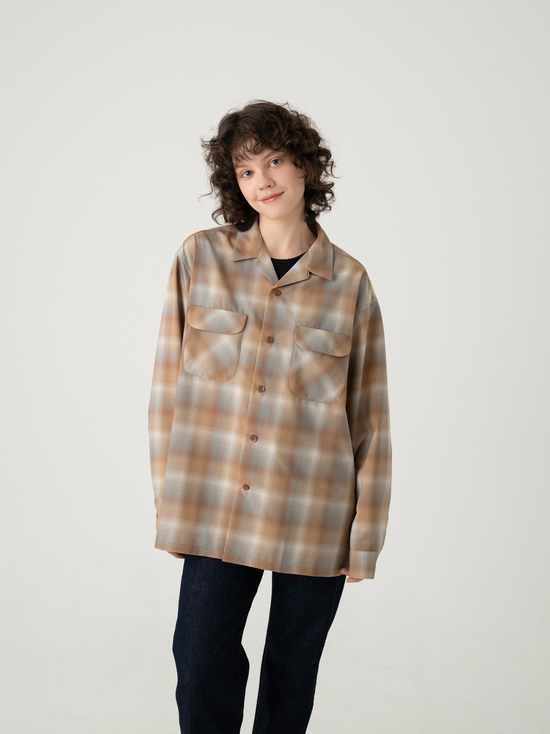 オープンカラー・シャツ - BEIGE/GRAY – PENDLETON WOOLEN MILLS JAPAN