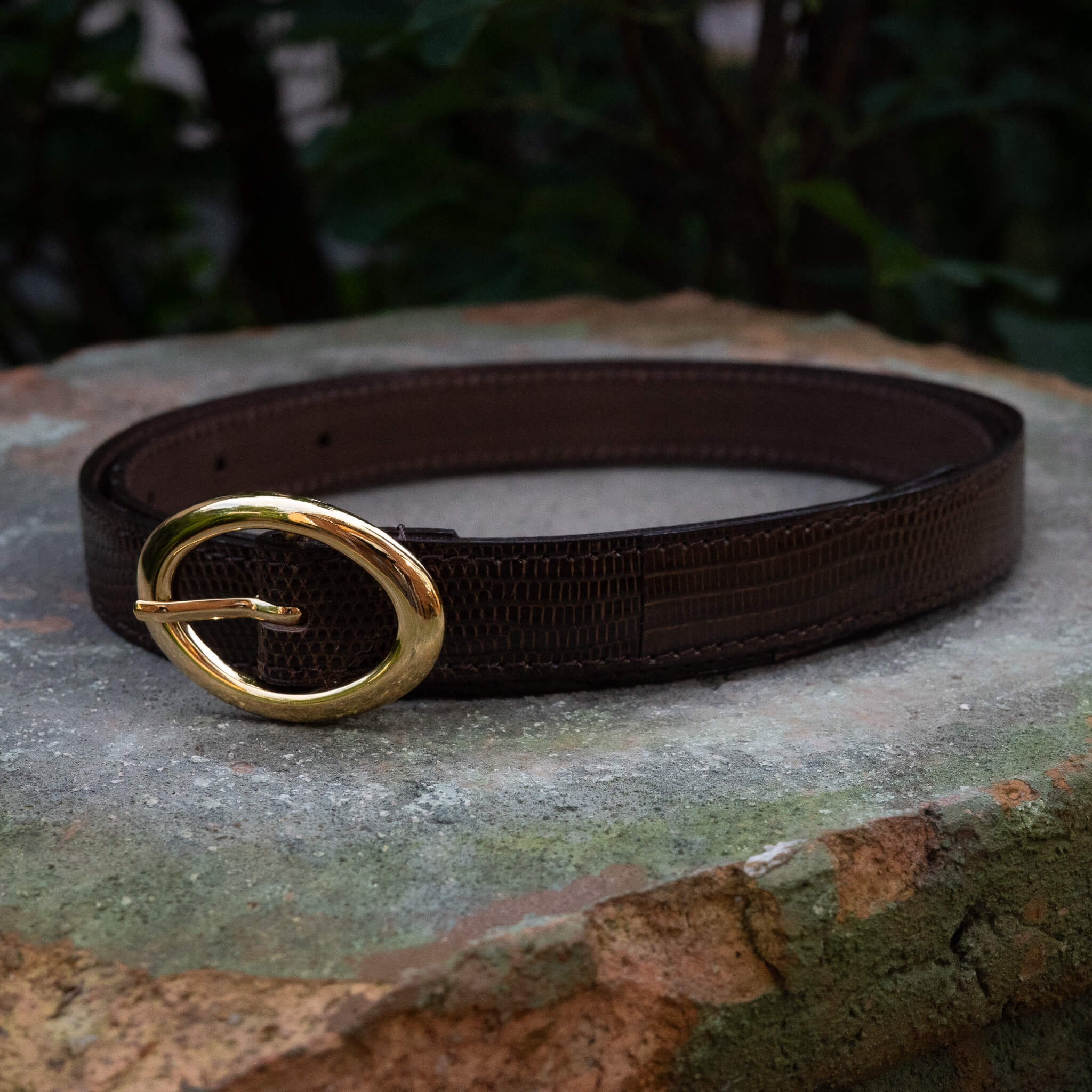 BISOWN(ビソウン)/LIZARD OVAL BELT/DB – peau de l'Ours