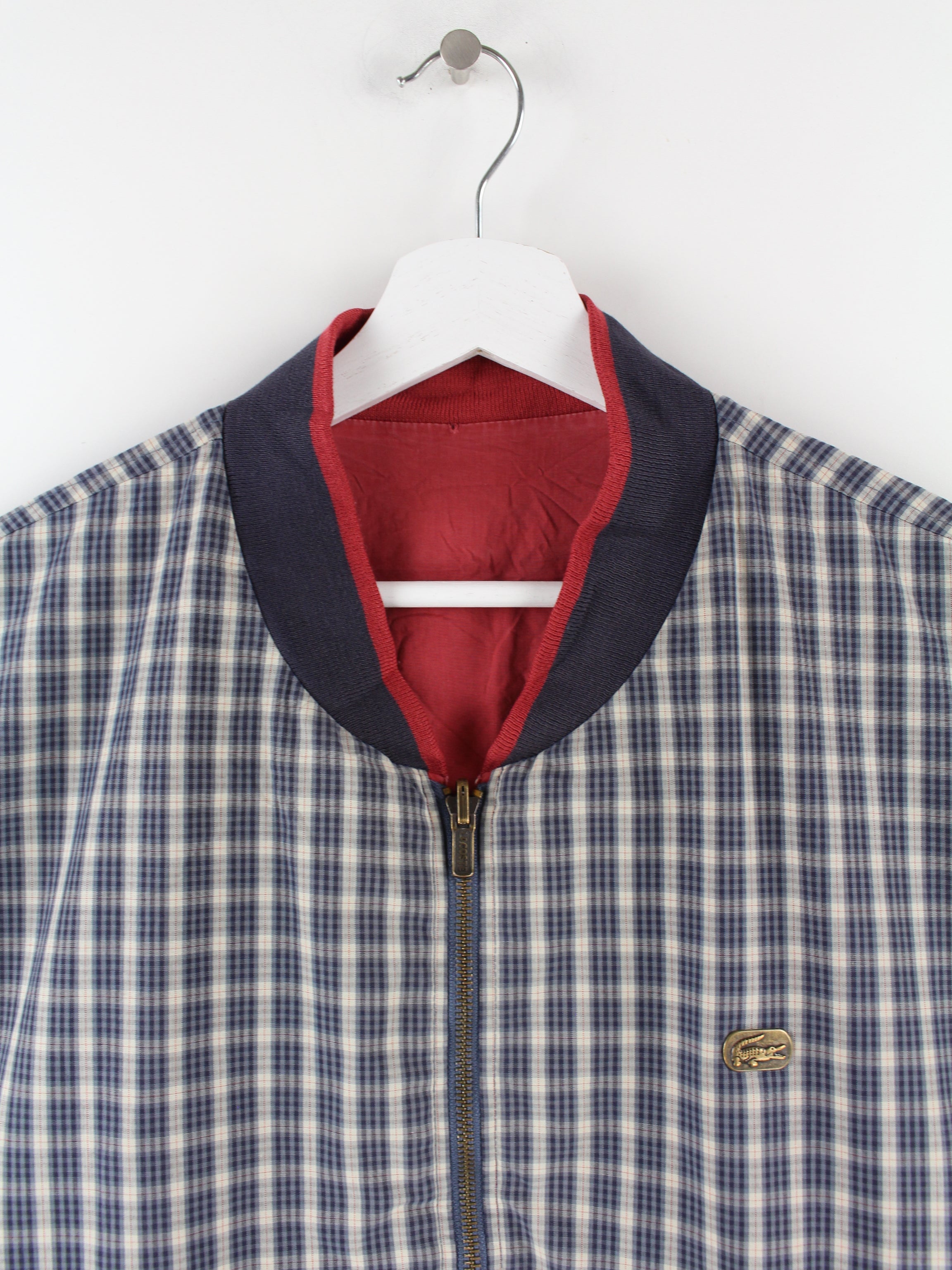 Lacoste 90s Reversible Jacket Blue / Red XL – Peeces