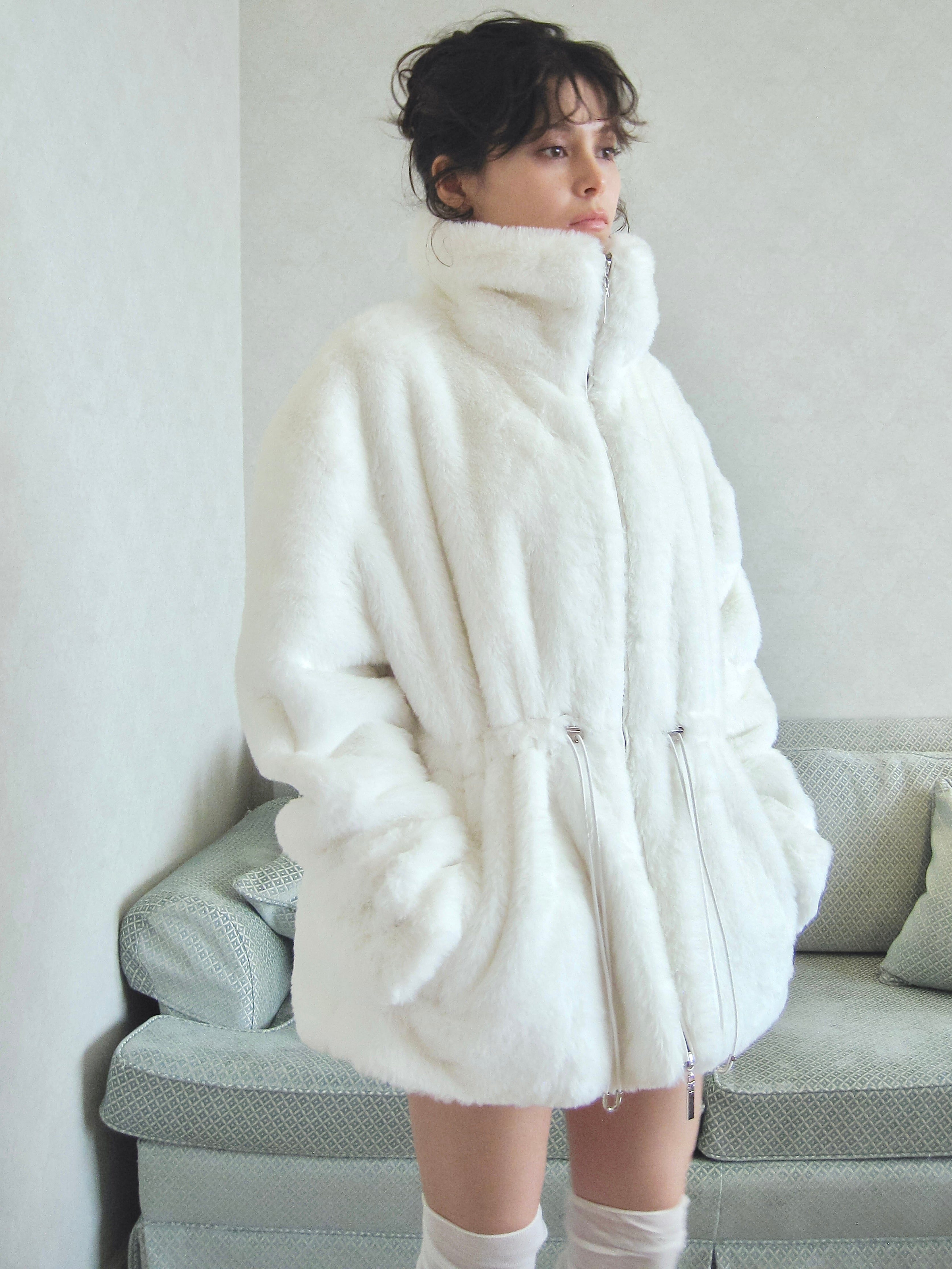 plump fur zip coat｜PELLICULE | ぺリキュール