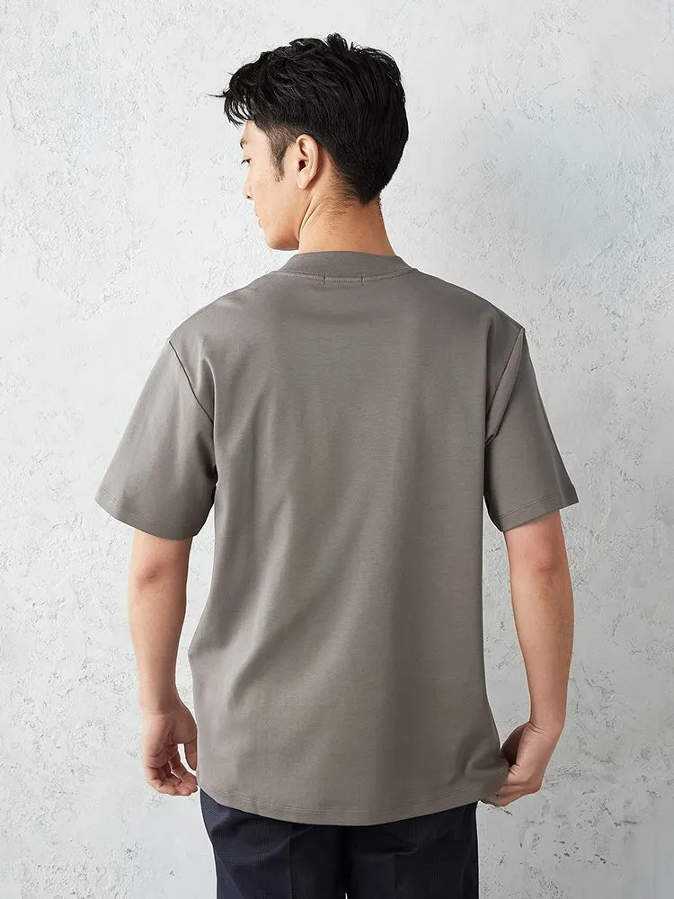 M．グレー TRANS CONTINENTS シルケットスムーススロープVネックT