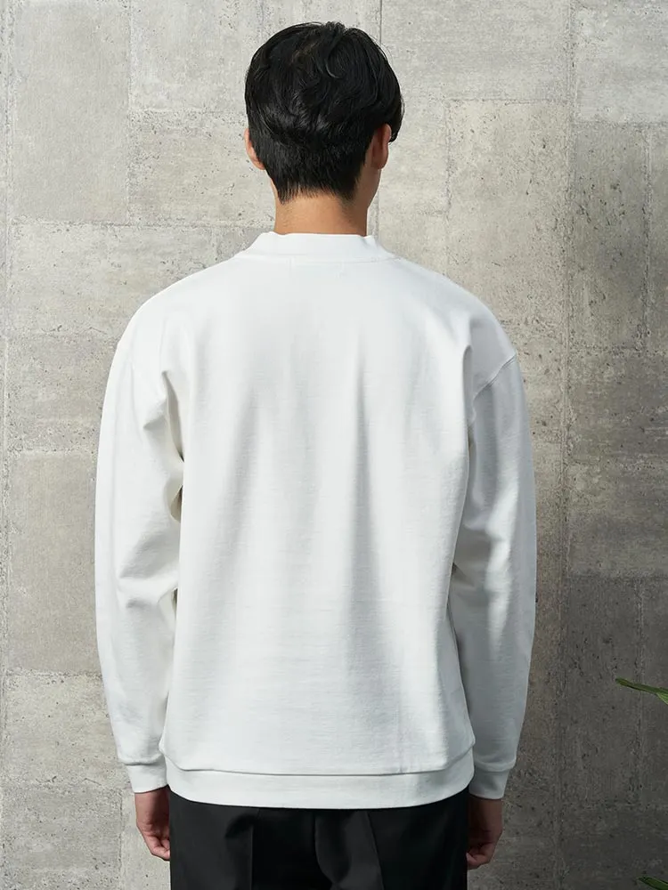 ホワイト ポンチ モックネック ロンT ブラウン/グリーン | P.S.FA公式通販