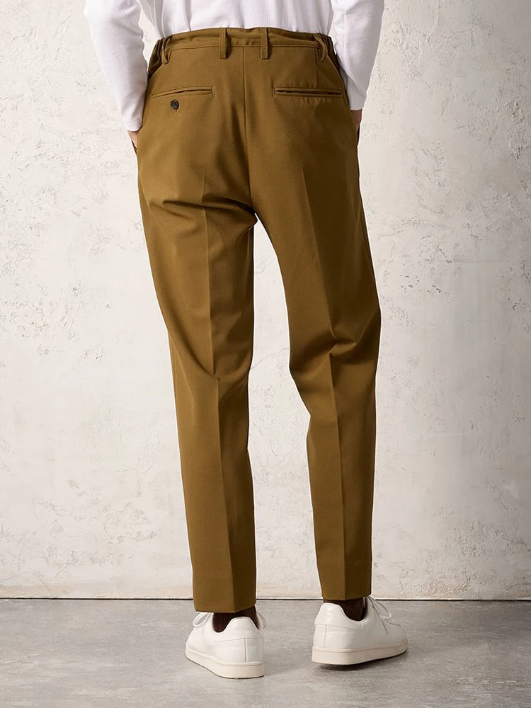 ブラウン TOKYO RUN カラーストレッチ セットアップパンツ ベージュ