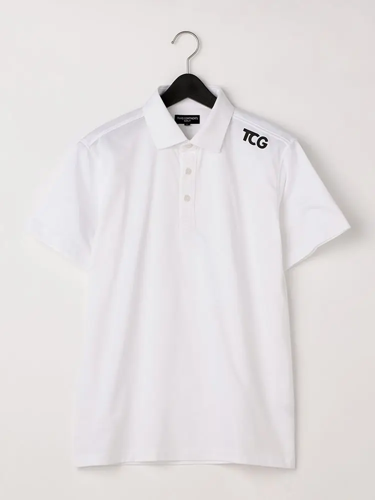 A．グリーン TRANS CONTINENTS【ゴルフ】ポロシャツ セミワイドカラー