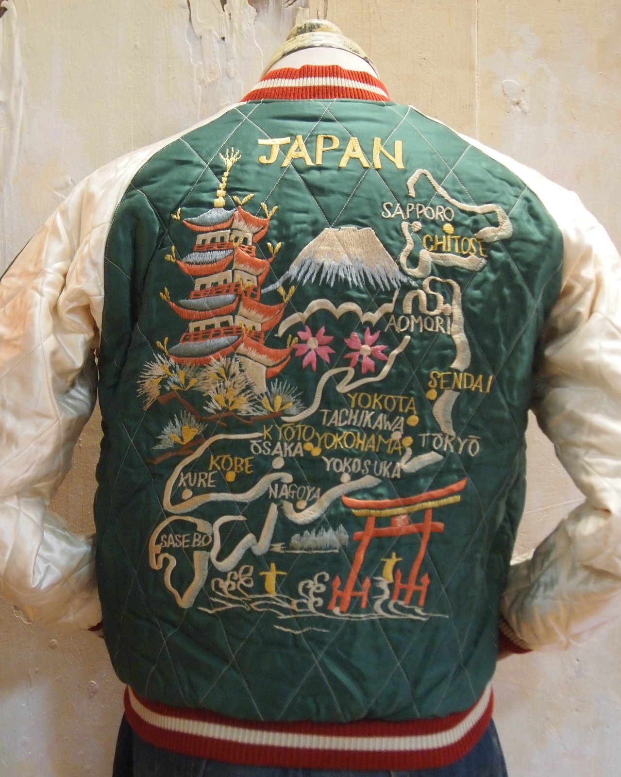 テーラー東洋 スカジャン サテン×サテンキルティング - JET RUG