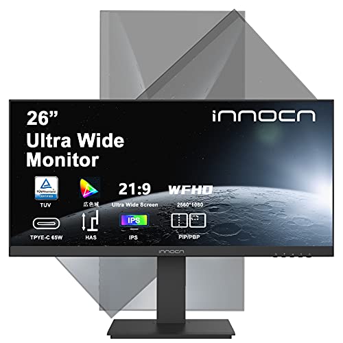 縦置きにも使えるウルトラワイド！ Innocnマルチモニター「WF-26PRO