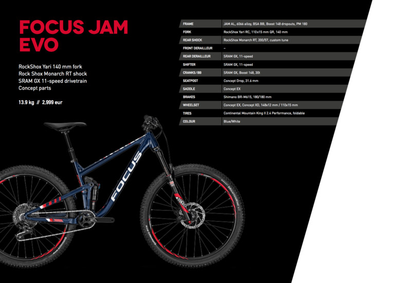 Focus Bikes Introduces the New JAM - Mountain Bike Press Release
