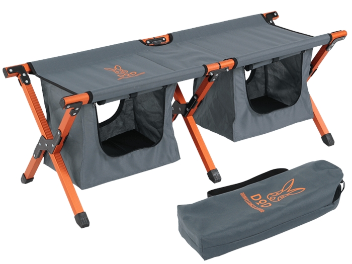 DOD ストレージベンチ(グレー/オレンジ)の商品紹介 | hinata〜もっとそ