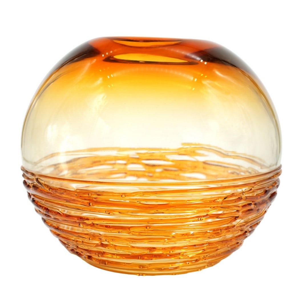 Baccarat Crystal Amber Honey Titi Bird Figurine