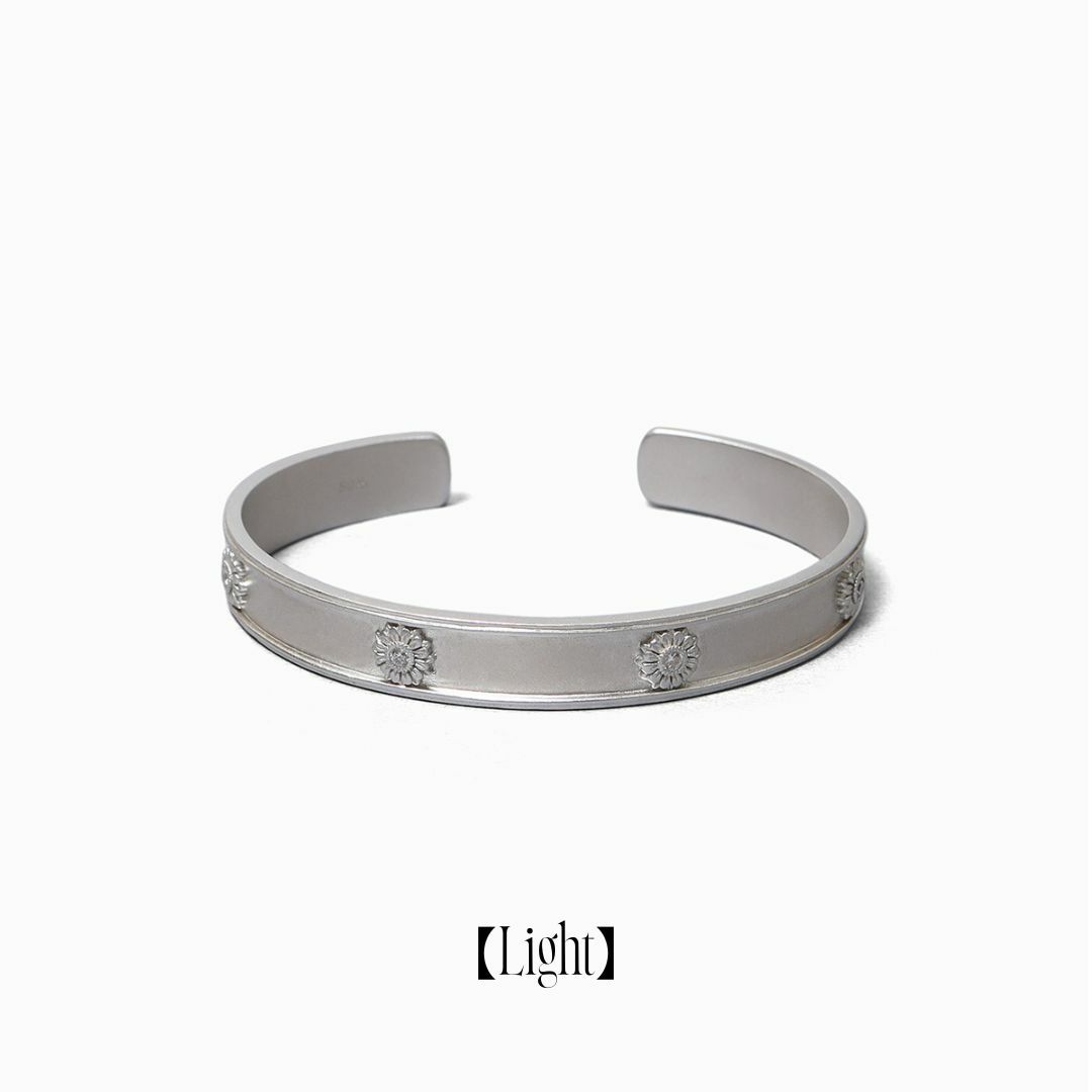 Flower Bangle (Silver)【Luxe】 | Freecus