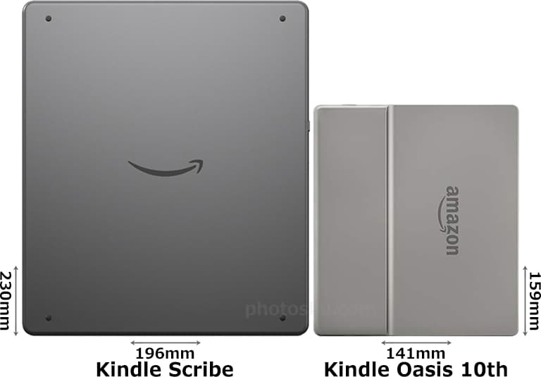 Kindle Scribe」と「Kindle Oasis 10th」の違い - フォトスク
