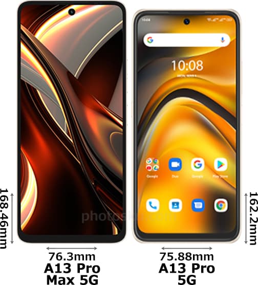 UMIDIGI A13 Pro 5G／MAX 5G」の違い - フォトスク