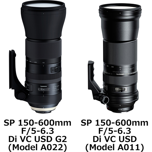 SP 150-600mm F/5-6.3 Di VC USD G2 (Model A022)」と「SP 150-600mm F