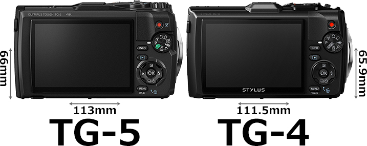 TG-5 Tough」と「TG-4 Tough」の違い - フォトスク
