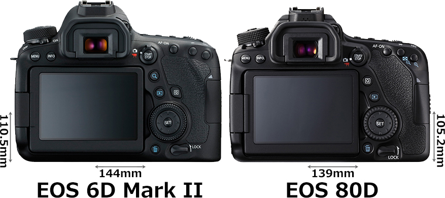 EOS 6D Mark II」と「EOS 80D」の違い - フォトスク
