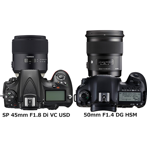 SP 45mm F1.8 Di VC USD」と「50mm F1.4 DG HSM」の違い - フォトスク