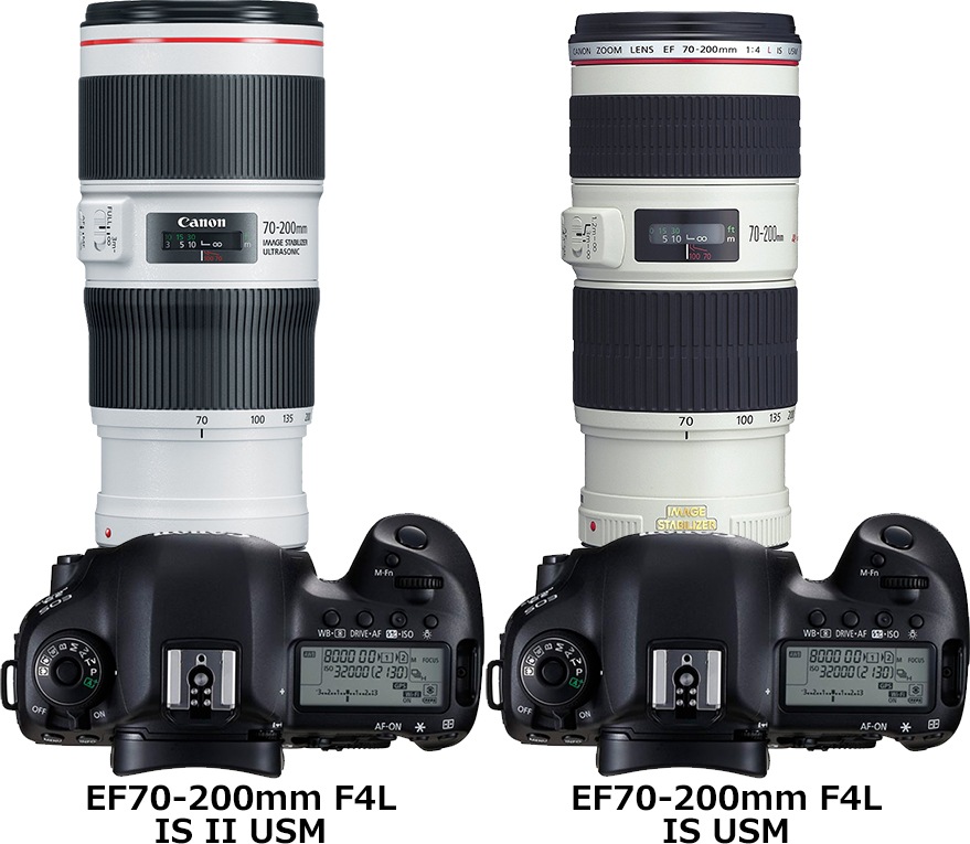 EF70-200mm F4L IS II USM」と「EF70-200mm F4L IS USM」の違い