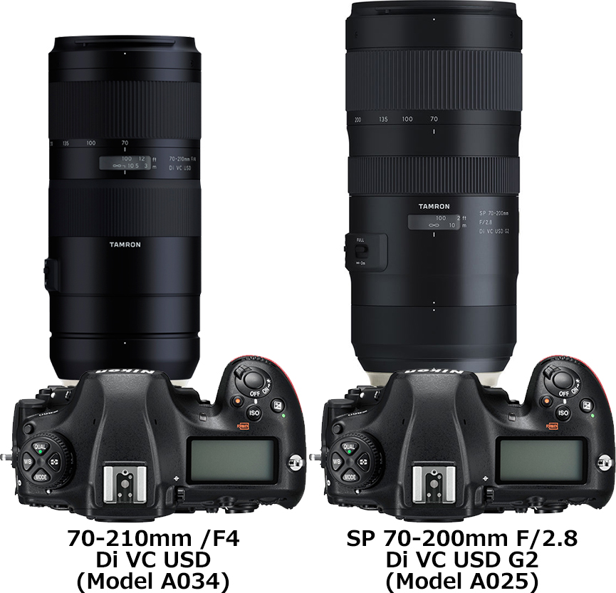 70-210mm F4 Di VC USD」と「SP 70-200mm F2.8 Di VC USD G2」の違い