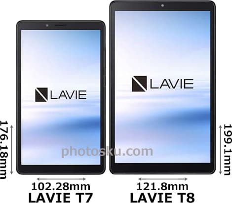 LAVIE T7」と「LAVIE T8」の違い - フォトスク