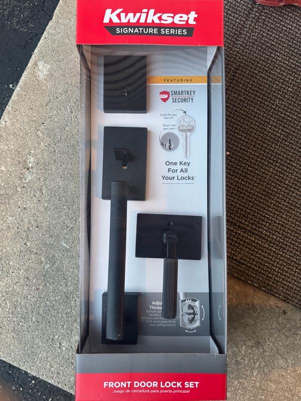 Satin Nickel San Clemente Handle with Halifax Lever (Square) | Kwikset