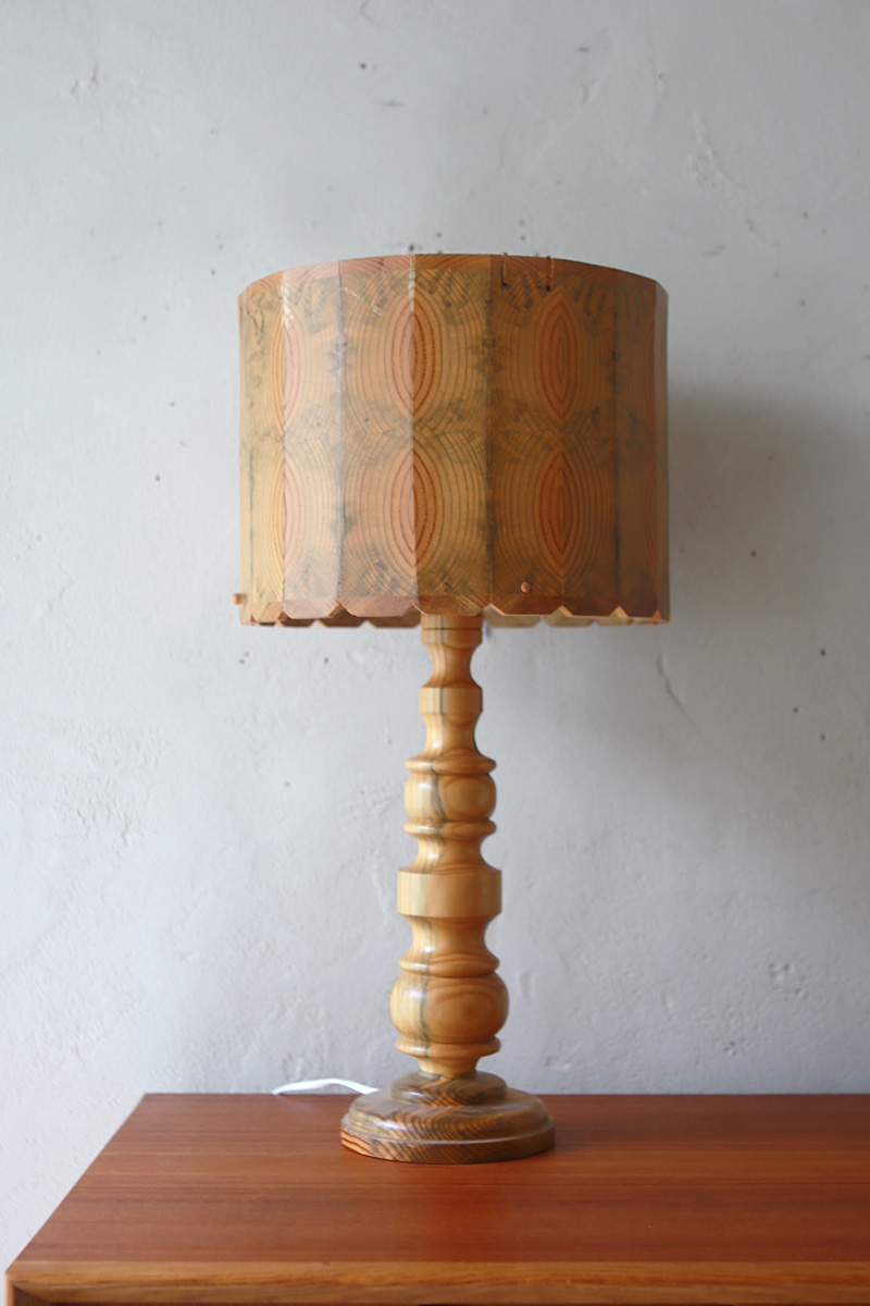 Swedish Vintage Pine Table lamp | phono | 金沢 北欧 中古家具