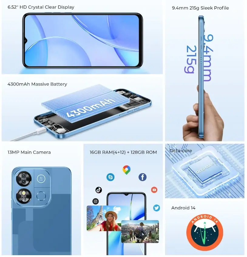 OUKITEL C57 Pro 発表、6.52型のエントリースマートフォン | phablet