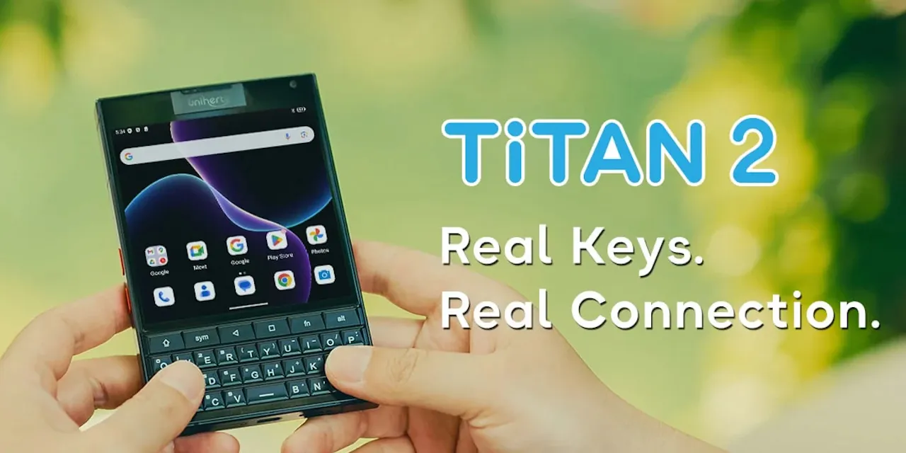 Unihertz Titan 2 発表、QWERTYキーボード搭載の5Gスマートフォン