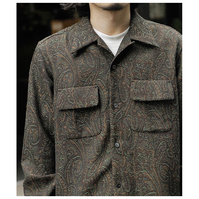 ニードルズ NEEDLES ウールペイズリー ジャガード クラシック シャツ