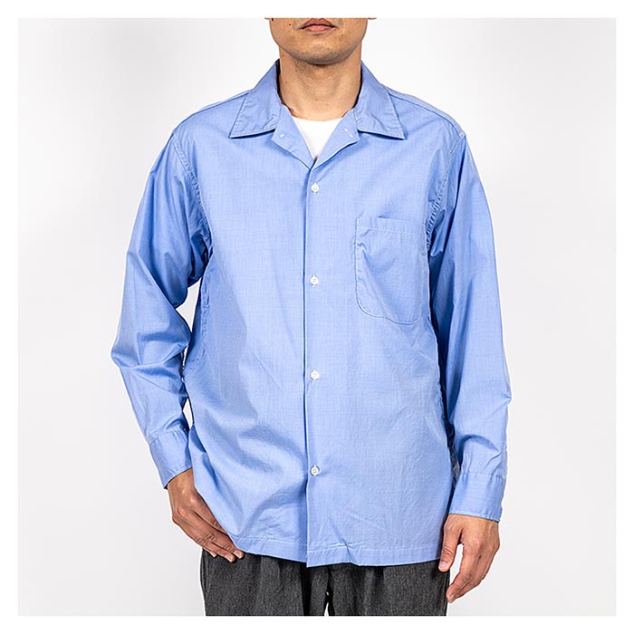 ワーカーズ WORKERS オープンカラーシャツ ブロードクロス Open Collar