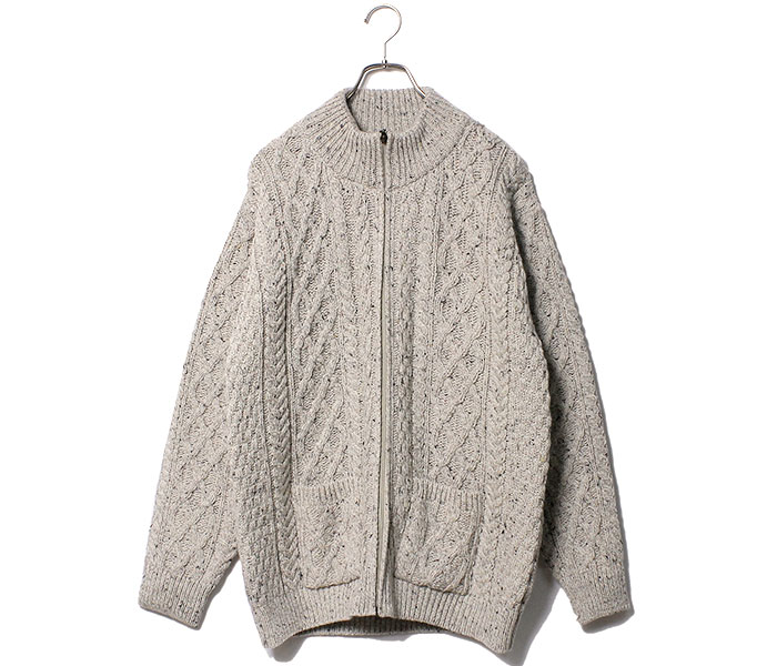 アランクラフト Aran Crafts Ireland フルジップ カーディガン アラン