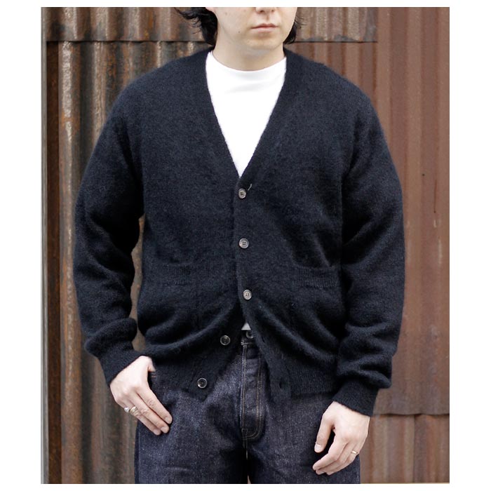 バトナー BATONER ピュアモヘア100％ Vネックカーディガン PURE