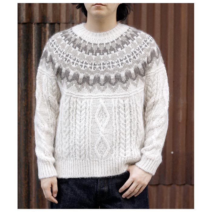 バトナー BATONER モヘア ノルディック クルーネック MOHAIR NORDIC