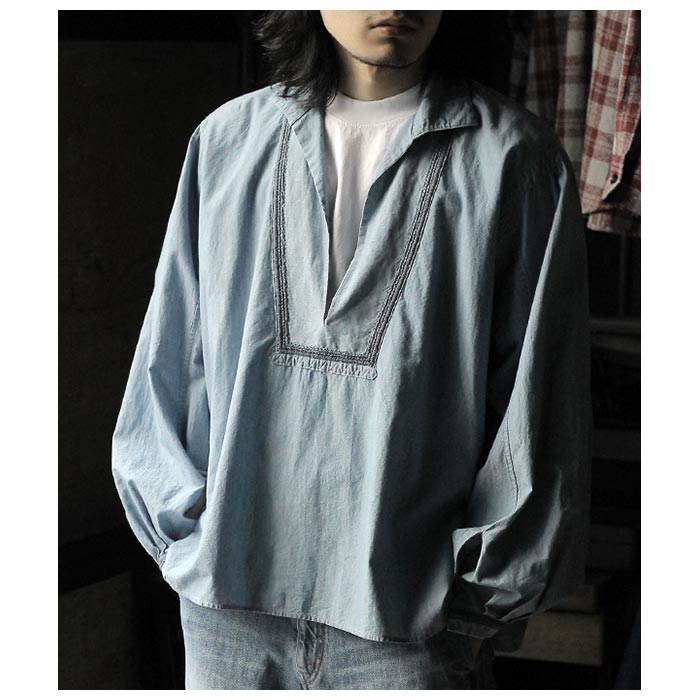 サルト SARTO コットン ダンガリー スキッパー シャツ COTTON DUNGAREE