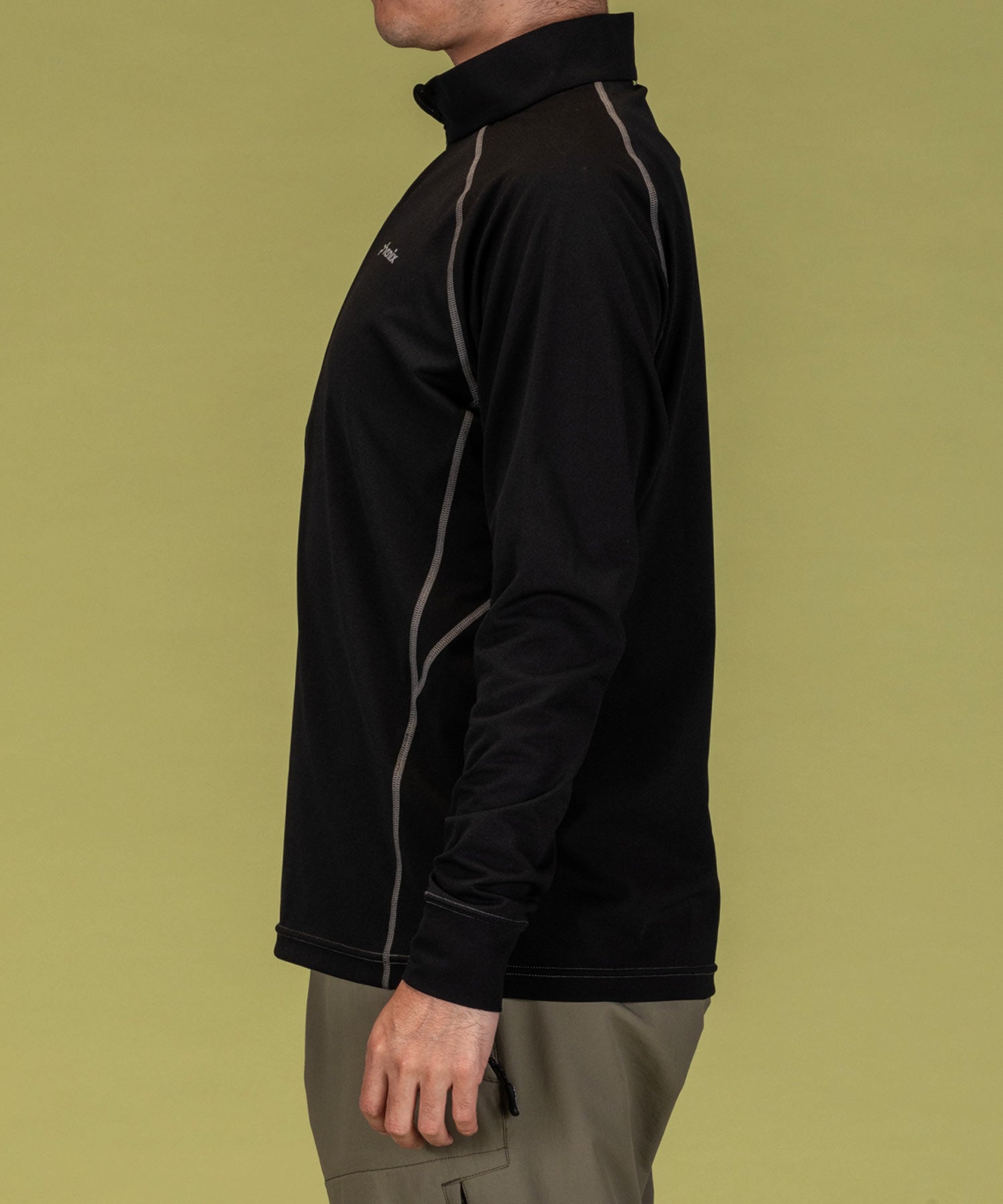 MENS】ハーフジップ長袖Tシャツ メンズTシャツ 速乾 ストレッチ 日焼け