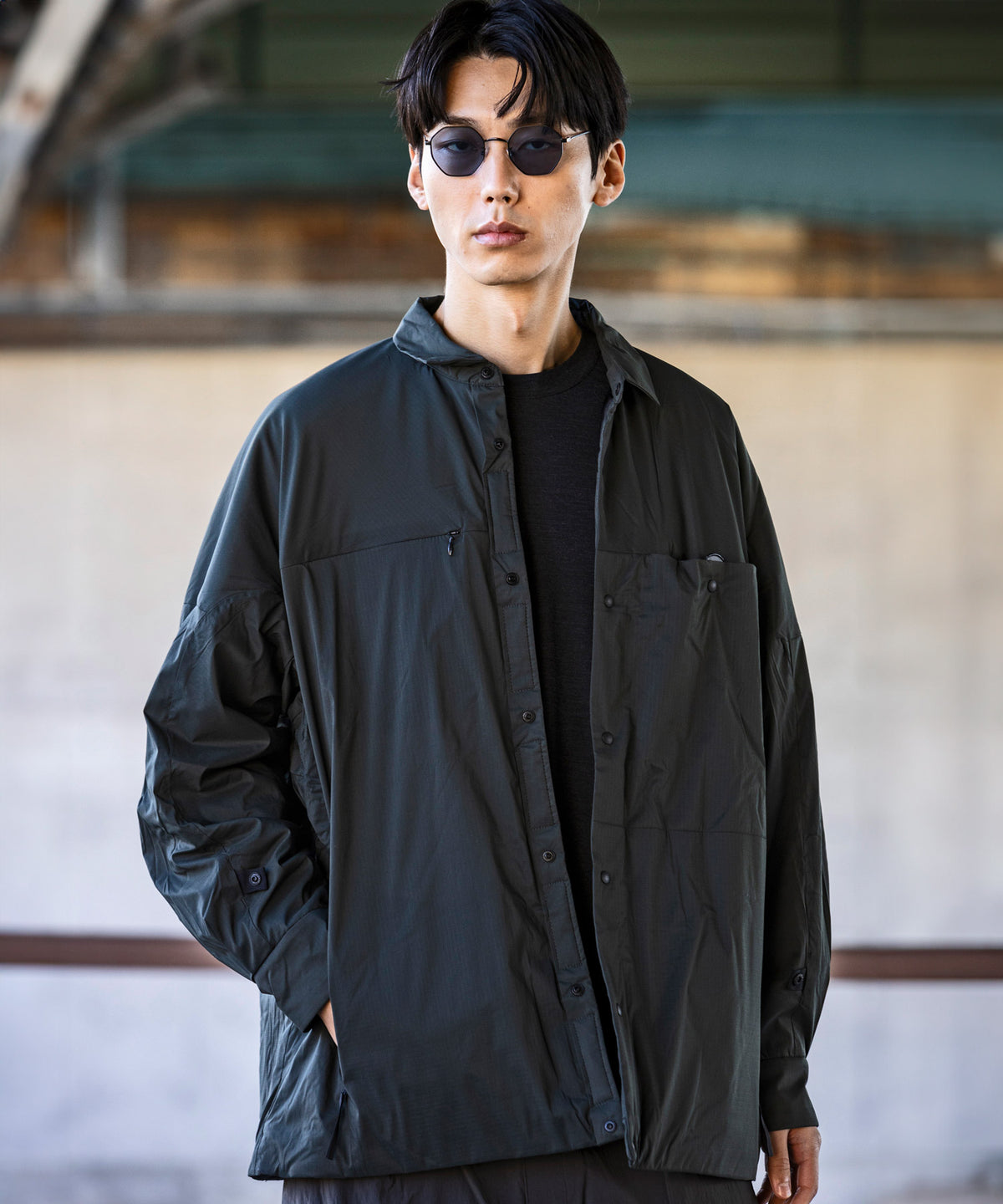 MENS】ロングスリーブシャツ 中綿入りシャツ Insuluted air shirts