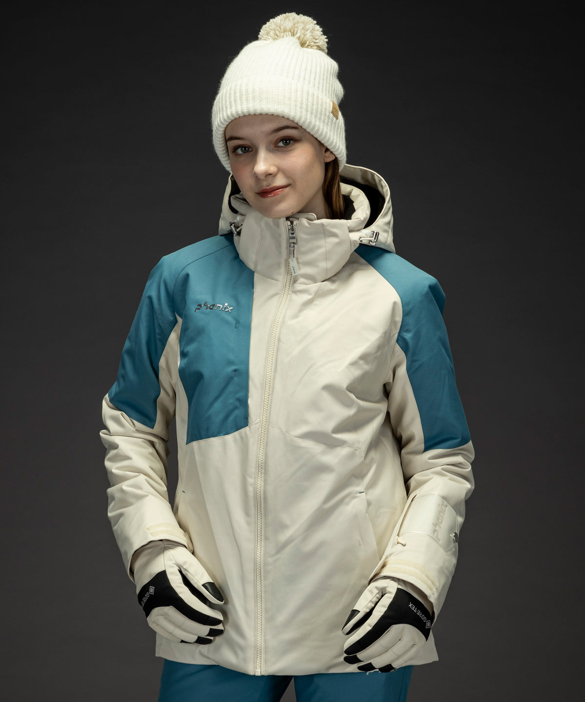 WOMENS】Asymmetry Bicolor Jacket アシンメトリーバイカラー