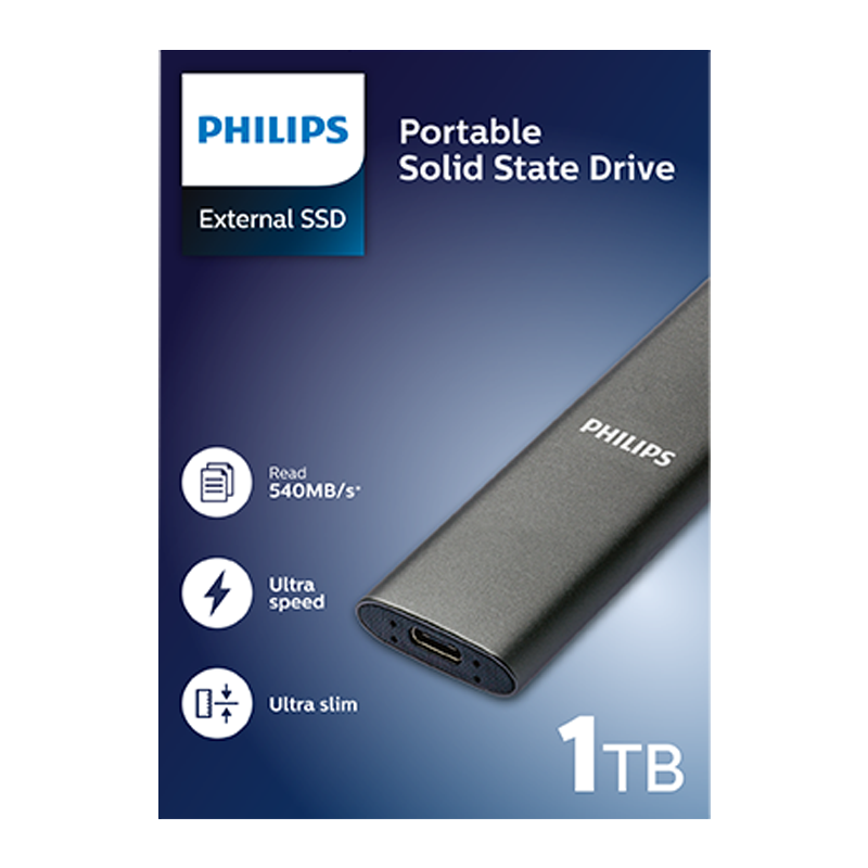 Philips External SSD USB-C – Fast Storage for 4K Video