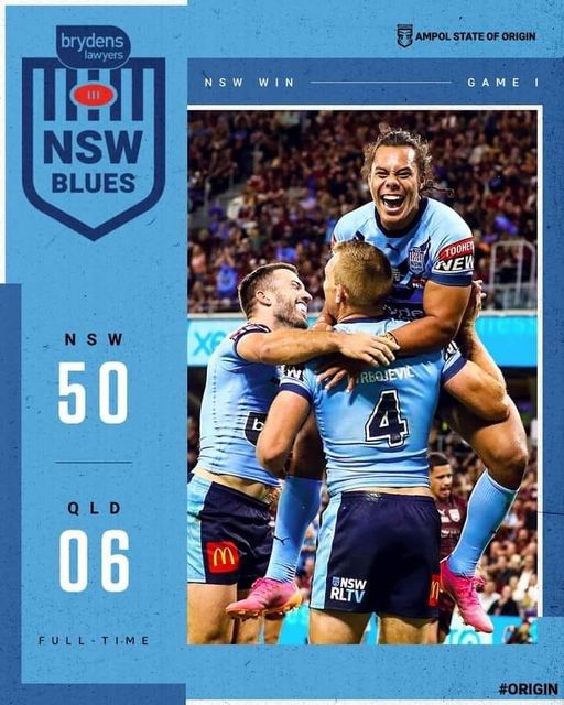 NSW thrash Queensland 50-6 to claim State of Origin opener | PINA