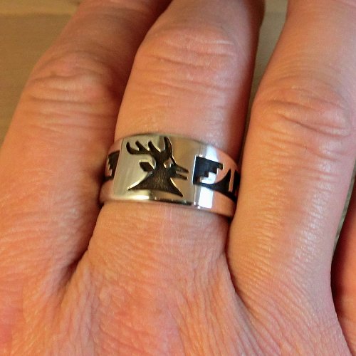 ホピ族：ディア（鹿）デザイン リング 28号 - PINE☆FIELD（パイン