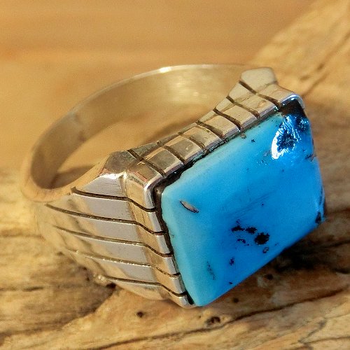 ナバホ族：Ray Jack ターコイズ リング 26号 - PINE☆FIELD（パイン