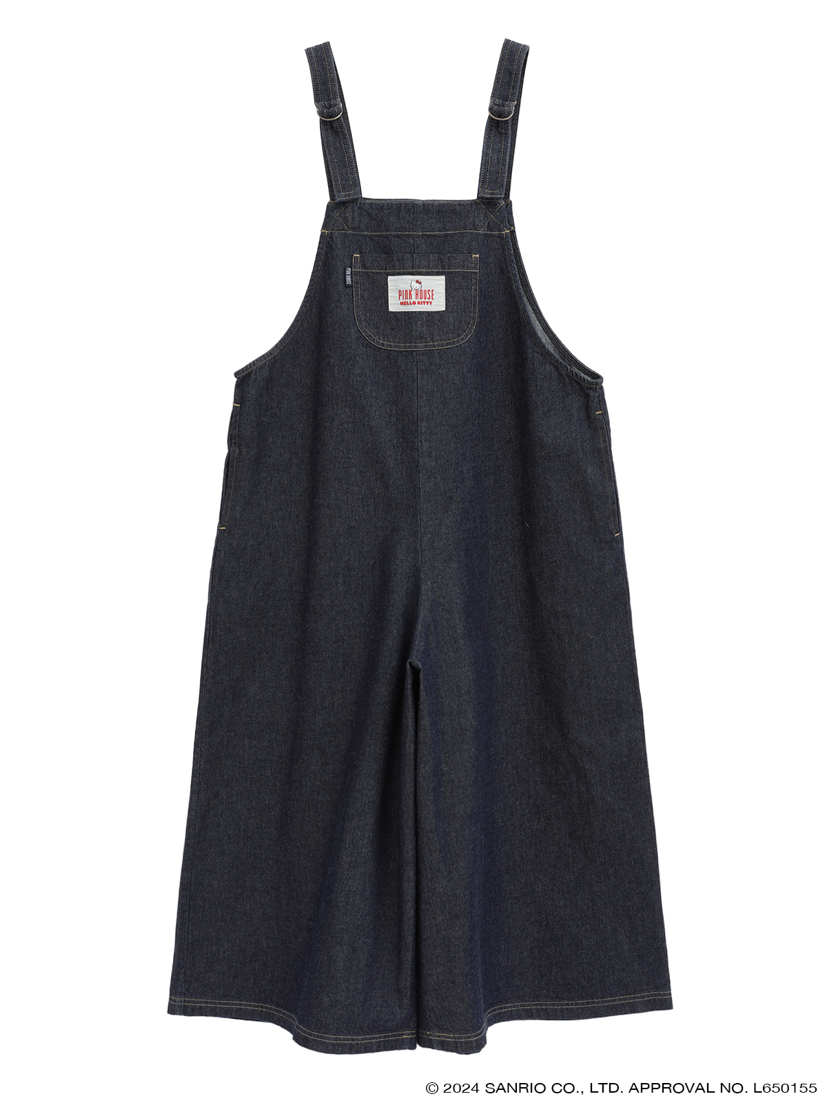 PINK HOUSE×HELLO KITTY ネームワッペン使い サロペット｜ピンクハウス